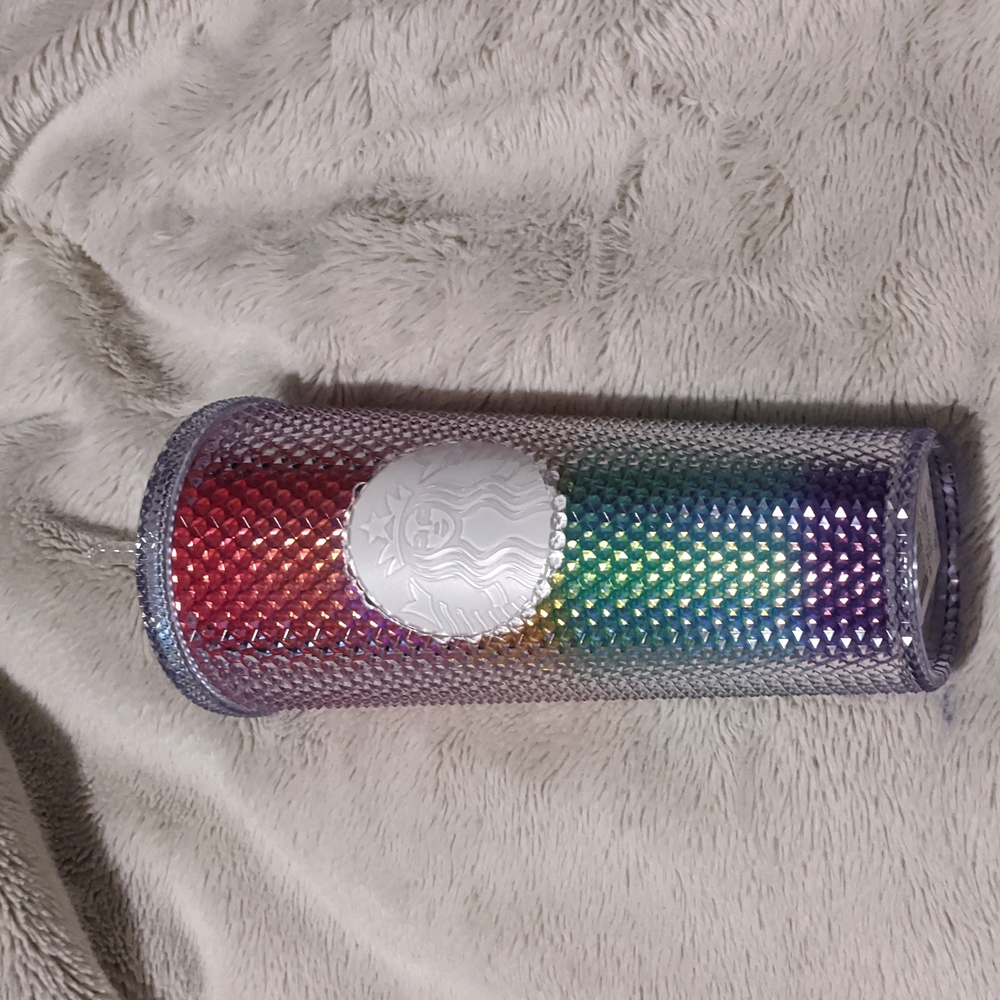 Starbucks rare Rainbow studded, faceted Venti tumbler pride month. Brand new! - Picture 1 of 2